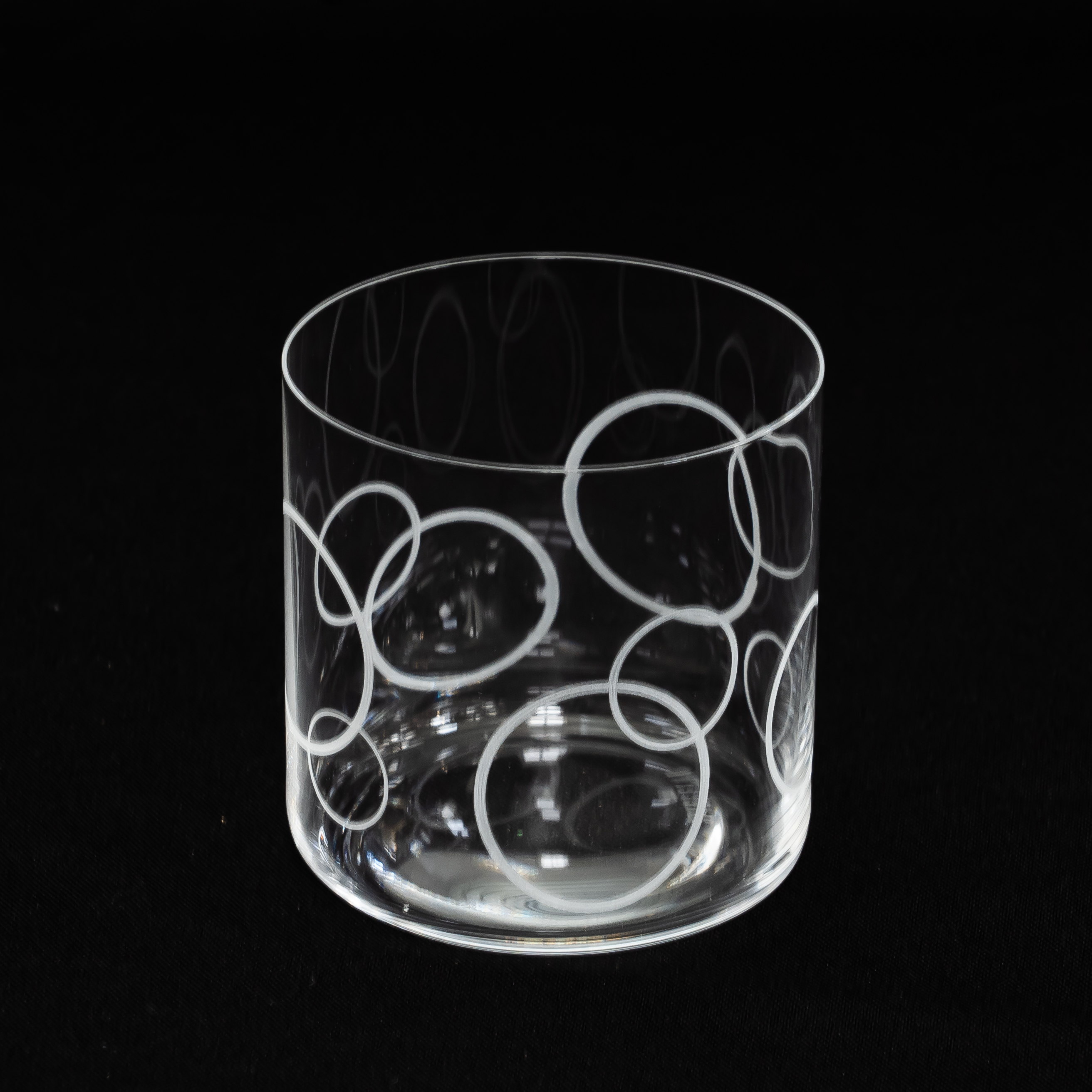 Foodglas Whisky niedrig "Circles round" (30)